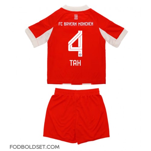 Bayern Munich Jonathan Tah #4 Hjemme Trøje Børn 2025-26 Kortærmet (+ Korte bukser)